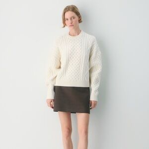Aritzia Cream Cable Knit Sweater